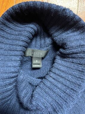 J. Crew Navy Ribbed Turtleneck Sweater